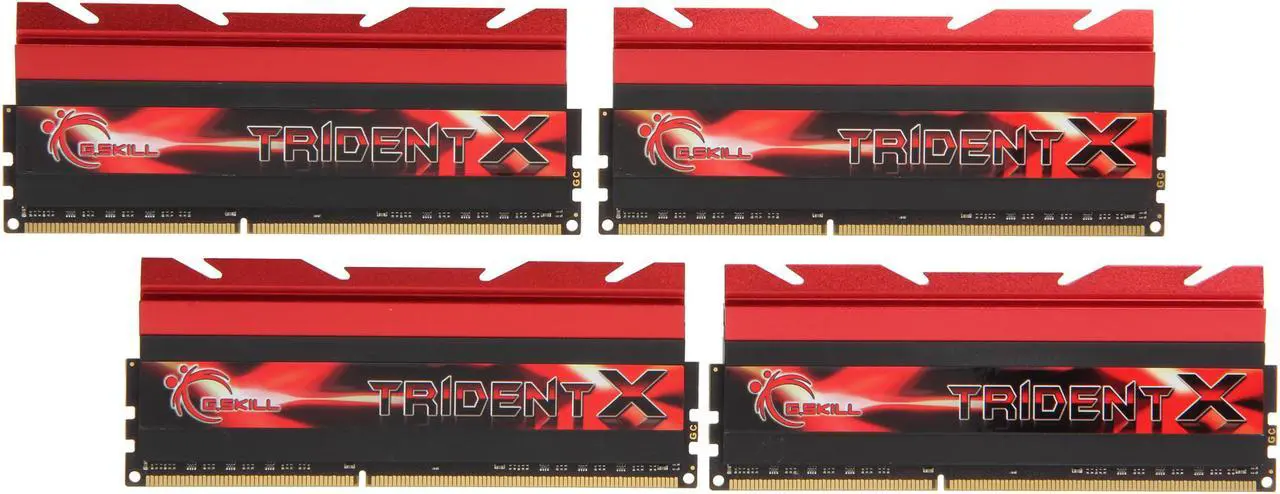 Main image of G.SKILL TridentX Series 32GB (4 x 8GB) DDR3 2400 (PC3 19200) Desktop Memory Model F3-2400C10Q-32GTX