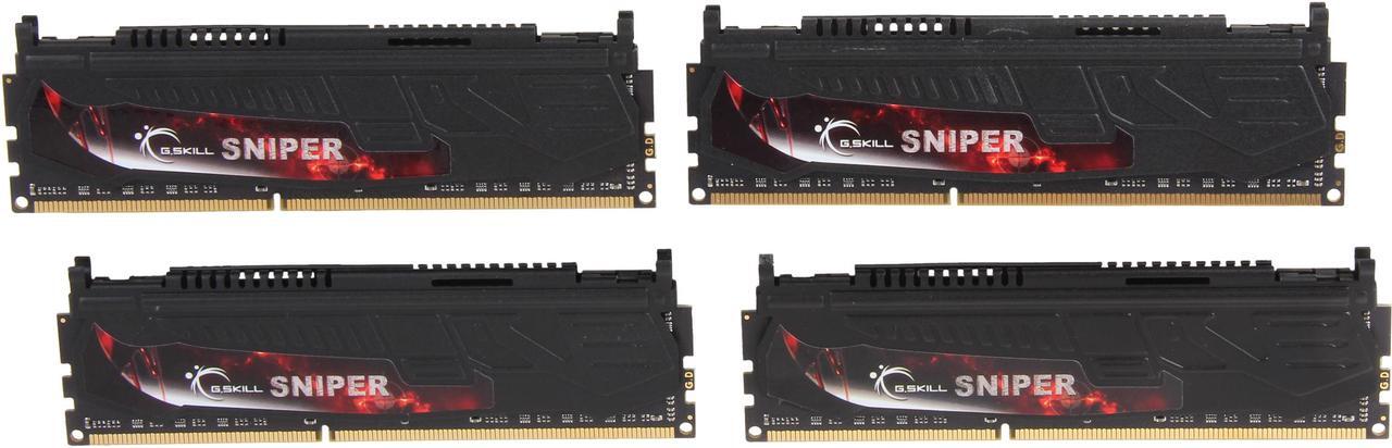 Main image of G.SKILL Sniper Series 16GB (4 x 4GB) DDR3 2400 (PC3 19200) Desktop Memory Model F3-2400C11Q-16GSR