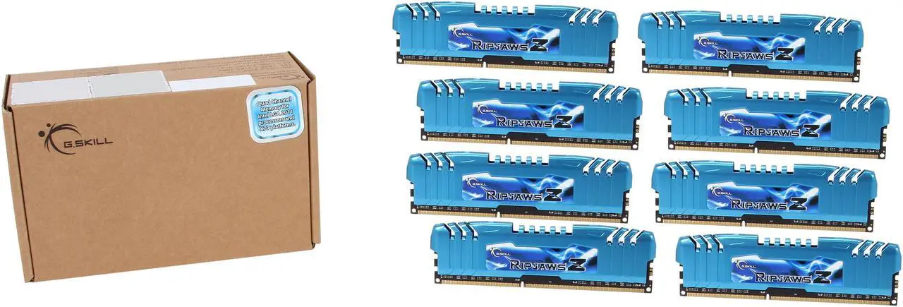 Alt view image 3 of 3 - G.SKILL Ripjaws Z Series 64GB (8 x 8GB) DDR3 2400 (PC3 19200) Desktop Memory Model F3-2400C11Q2-64GZM