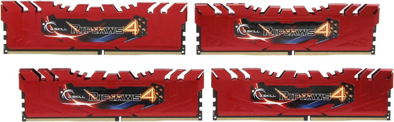 Main image of G.SKILL Ripjaws 4 Series 16GB (4 x 4GB) DDR4 3000 (PC4 24000) Desktop Memory Model F4-3000C15Q-16GRR