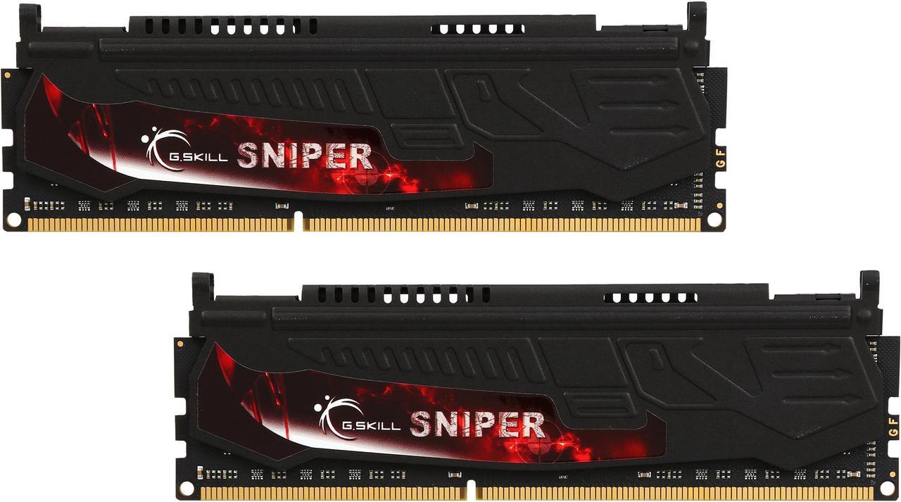 G.SKILL Sniper Series 16GB (2 x 8GB) DDR3 1600 (PC3 12800) Memory Model F3-1600C10D-16GSR