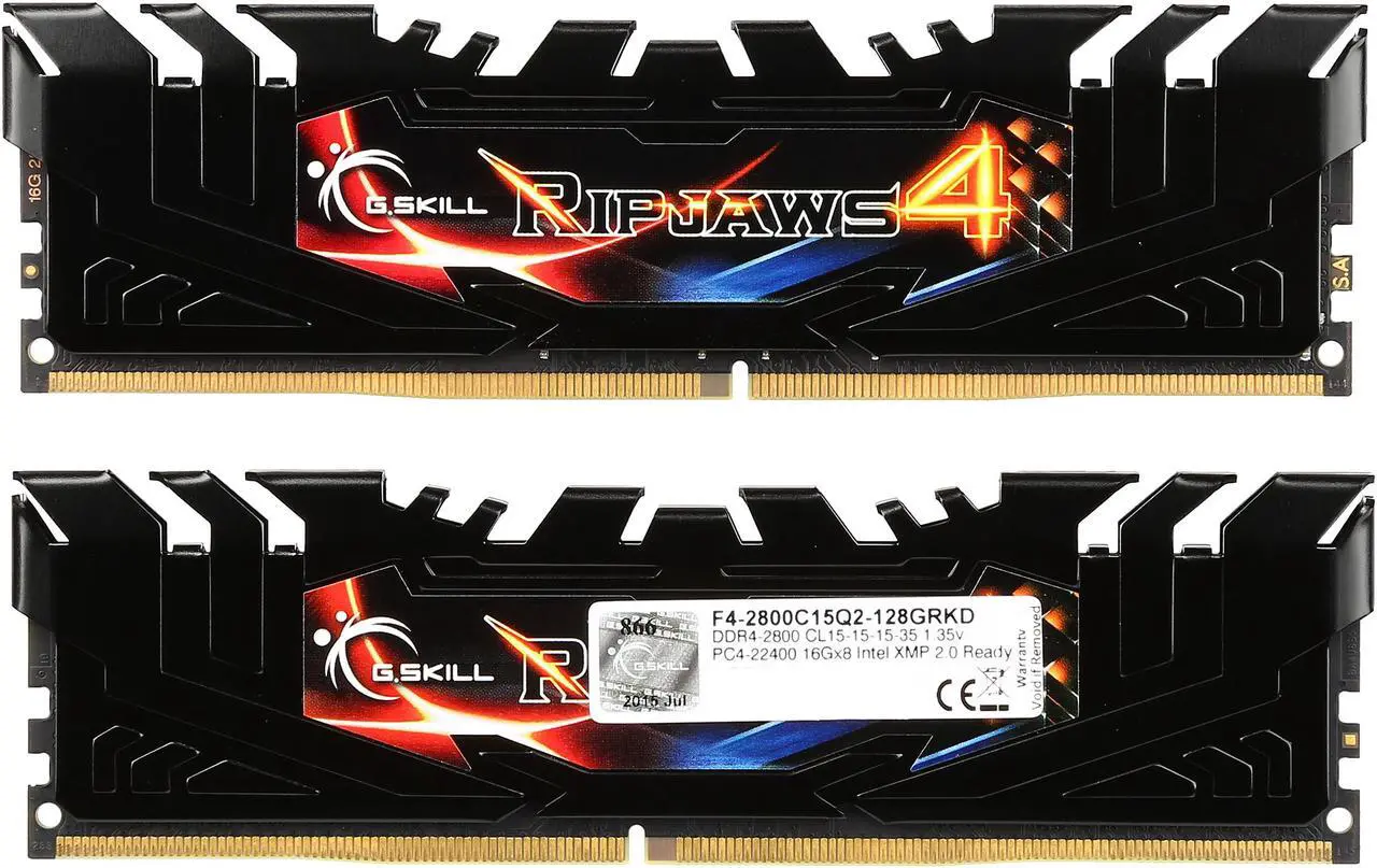 Alt view image 2 of 7 - G.SKILL Ripjaws 4 Series 128GB (8 x 16GB) DDR4 2800 (PC4 22400) Extreme Performance Memory Model F4-2800C15Q2-128GRKD