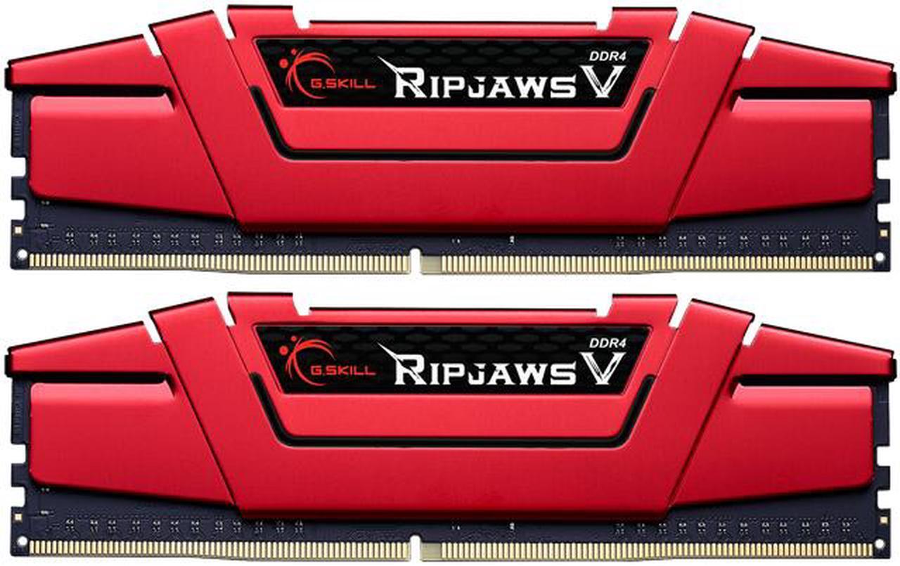 Main image of G.SKILL Ripjaws V Series 8GB (2 x 4GB) 288-Pin PC RAM DDR4 2400 (PC4 19200) Desktop Memory Model F4-2400C15D-8GVR