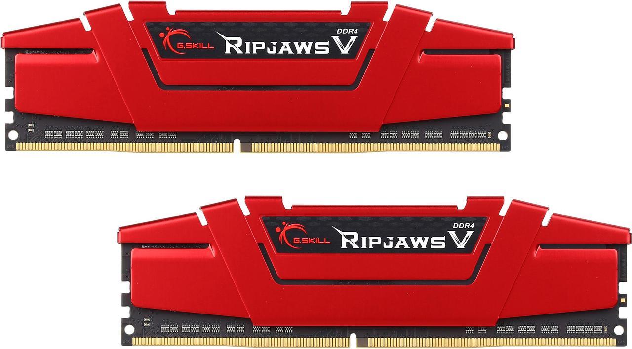 G.SKILL Ripjaws V Series 16GB (2 x 8GB) 288-Pin DDR4 SDRAM DDR4 2666 (PC4 21300) Desktop Memory Model F4-2666C15D-16GVR