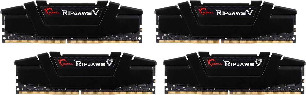 G.SKILL Ripjaws V Series 64GB (4 x 16GB) 288-Pin PC RAM DDR4 3200 (PC4 25600) Desktop Memory Model F4-3200C16Q-64GVK