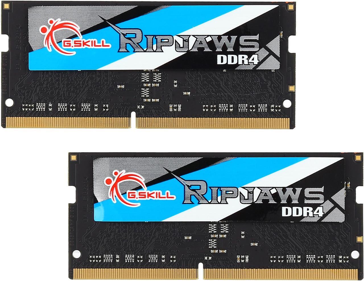 Main image of G.SKILL Ripjaws Series 8GB (2 x 4GB) 260-Pin DDR4 SO-DIMM DDR4 2400 (PC4 19200) Laptop Memory Model F4-2400C16D-8GRS