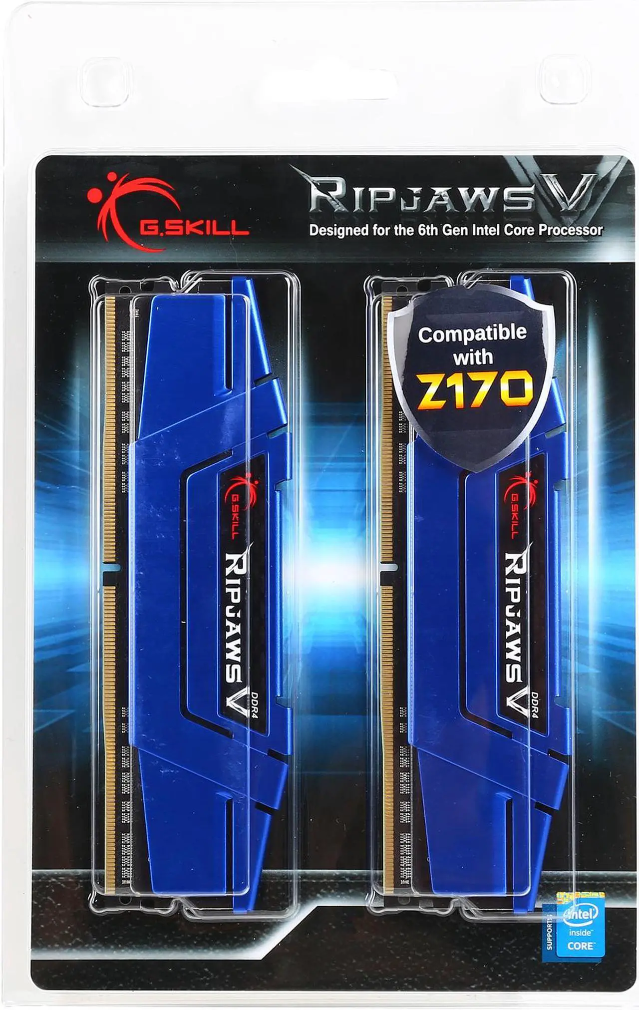 Alt view image 3 of 3 - G.SKILL Ripjaws V Series 16GB (2 x 8GB) 288-Pin PC RAM DDR4 2400 (PC4 19200) Desktop Memory Model F4-2400C15D-16GVB