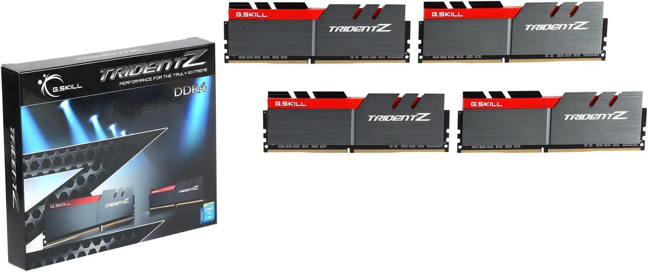 Alt view image 3 of 3 - G.SKILL TridentZ Series 32GB (4 x 8GB) DDR4 3600 (PC4 28800) Desktop Memory Model F4-3600C17Q-32GTZ