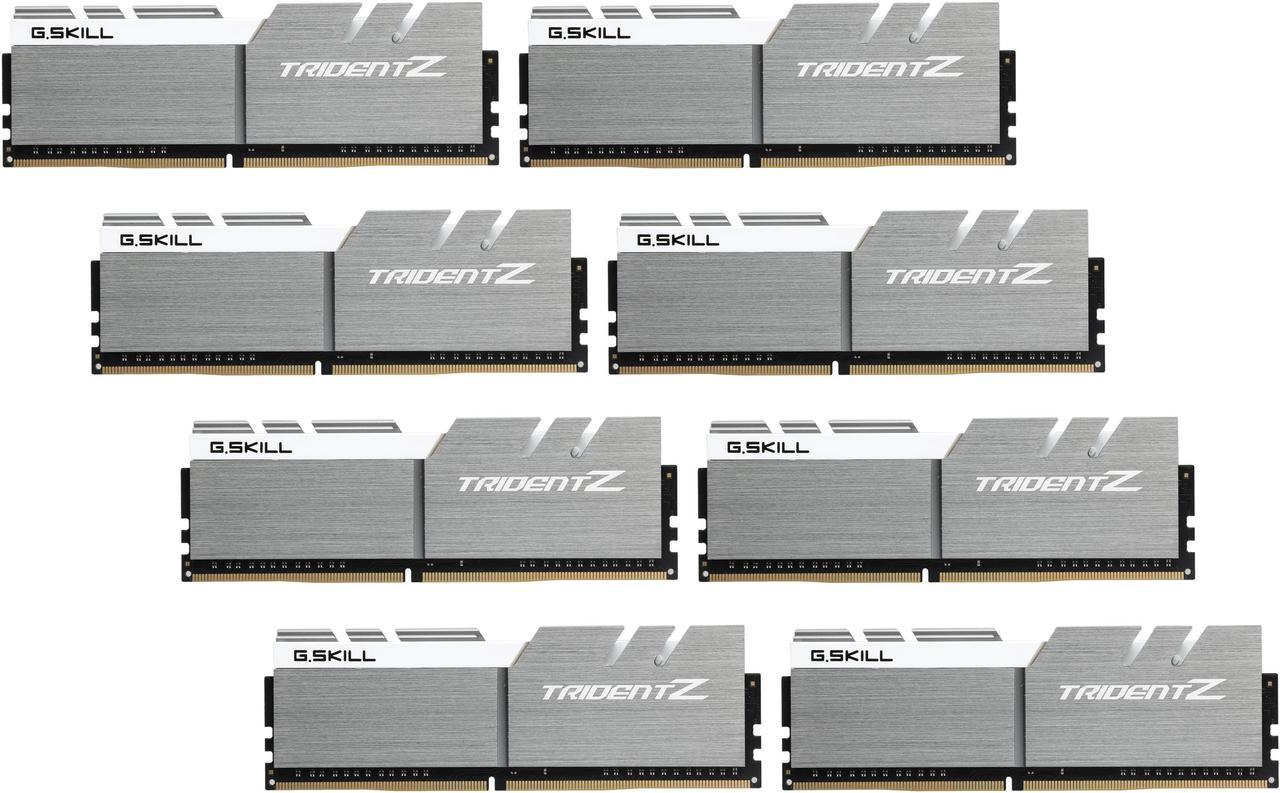 G.SKILL TridentZ Series 64GB (8 x 8GB) DDR4 3466 (PC4 27700) Desktop Memory Model F4-3466C16Q2-64GTZSW