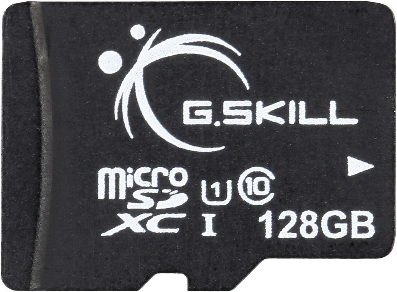 G.Skill 128GB microSDXC UHS-I/U1 Class 10 Memory Card with Adapter (FF-TSDXC128GA-U1)