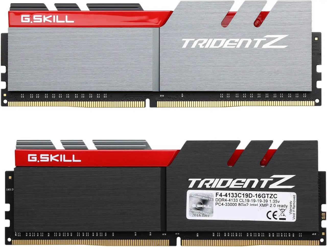 Alt view image 2 of 3 - G.SKILL TridentZ Series 16GB (2 x 8GB) DDR4 4133 (PC4 33000) Memory (Desktop Memory) Model F4-4133C19D-16GTZC