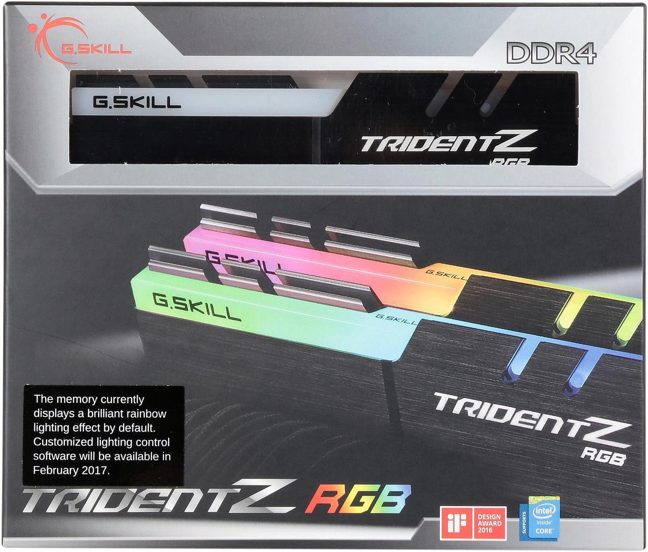 Alt view image 5 of 5 - G.SKILL TridentZ RGB Series 16GB (2 x 8GB) 288-Pin PC RAM DDR4 3000 (PC4 24000) Desktop Memory Model F4-3000C16D-16GTZR