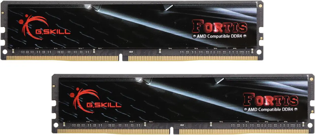 Main image of G.SKILL FORTIS (for AMD) 32GB (2 x 16GB) DDR4 2400 (PC4 19200) Memory (Desktop Memory) Model F4-2400C16D-32GFT