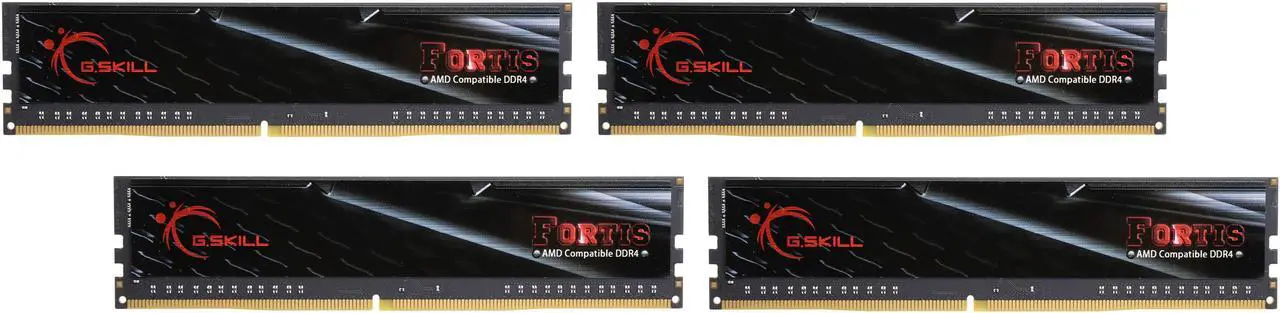 Main image of G.SKILL FORTIS Series 32GB (4 x 8GB) DDR4 2400 (PC4 19200) Memory (Desktop Memory) Model F4-2400C16Q-32GFT