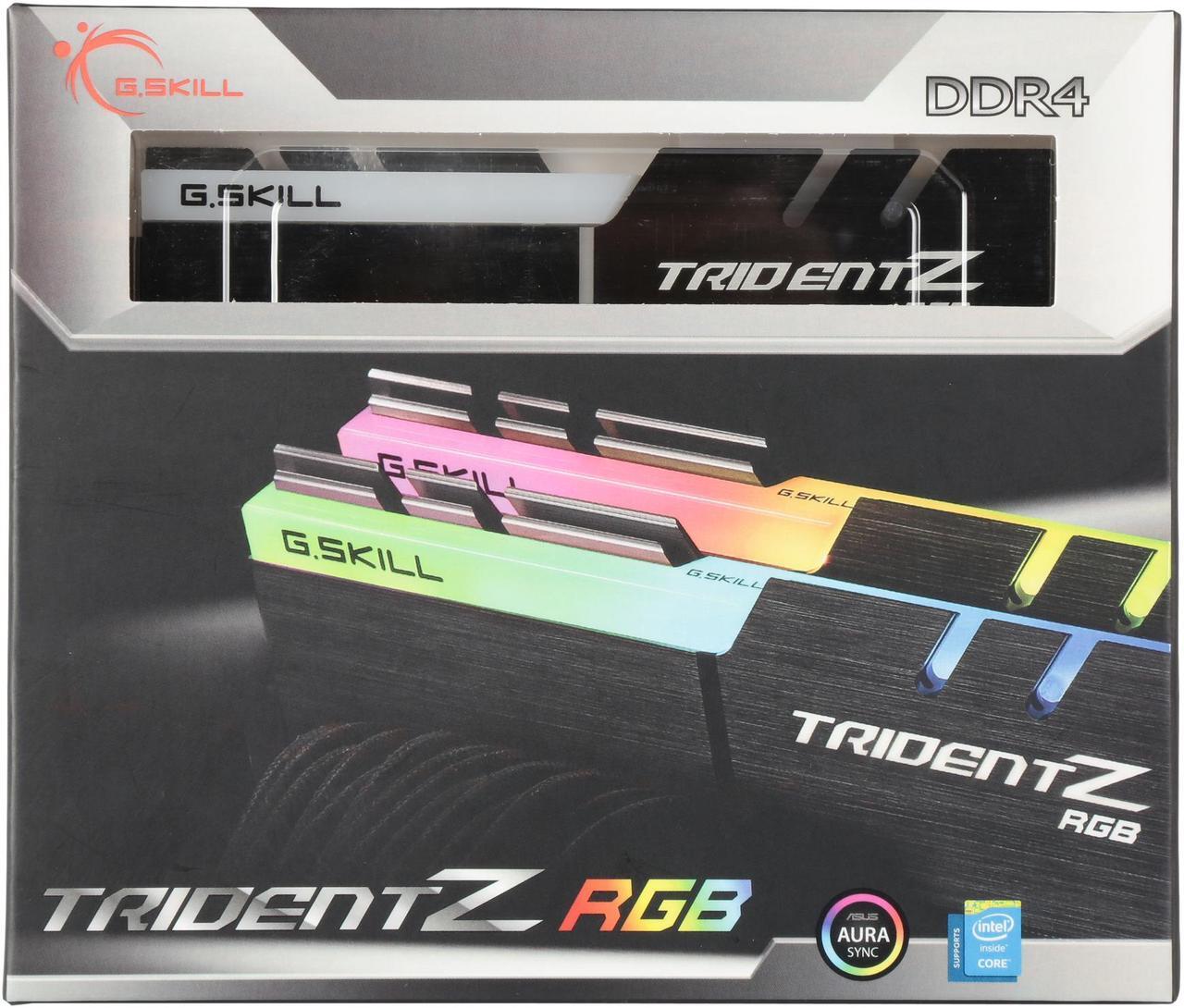 Alt view image 2 of 2 - G.SKILL TridentZ RGB Series 32GB (2 x 16GB) DDR4 3000 (PC4 24000) Desktop Memory Model F4-3000C14D-32GTZR