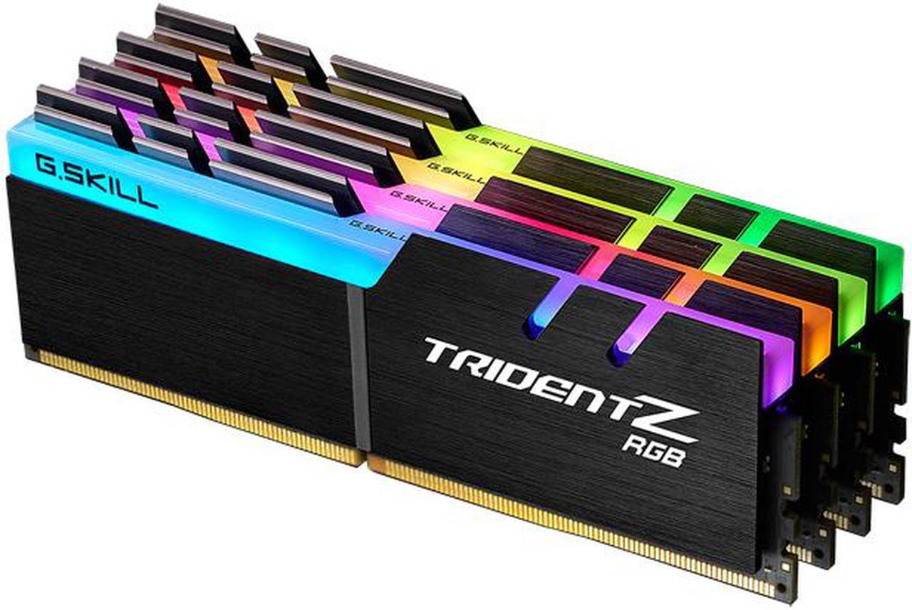 Main image of G.SKILL TridentZ RGB Series 64GB (4 x 16GB) DDR4 3733 (PC4 29800) Desktop Memory Model F4-3733C17Q-64GTZR