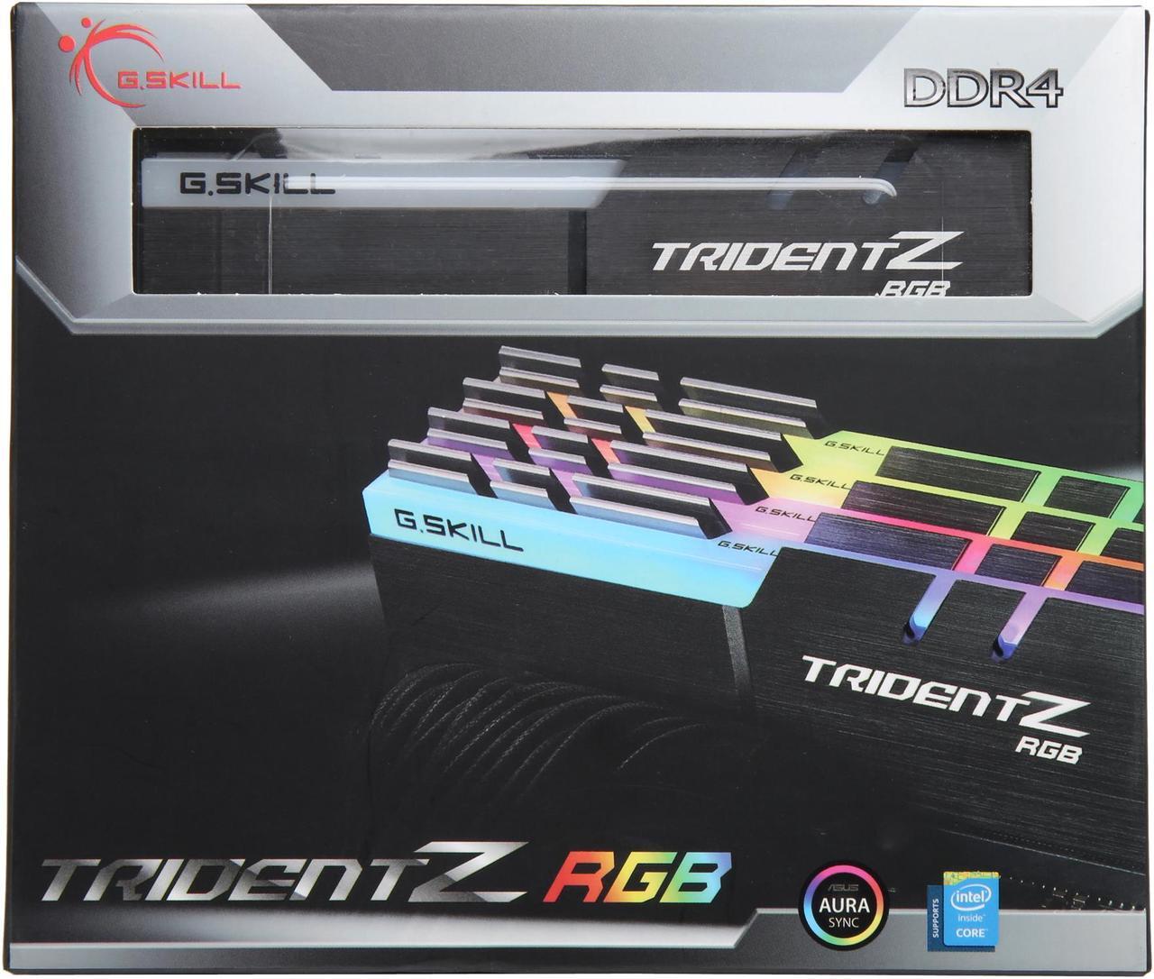 Alt view image 5 of 5 - G.SKILL TridentZ RGB Series 64GB (4 x 16GB) DDR4 3733 (PC4 29800) Desktop Memory Model F4-3733C17Q-64GTZR