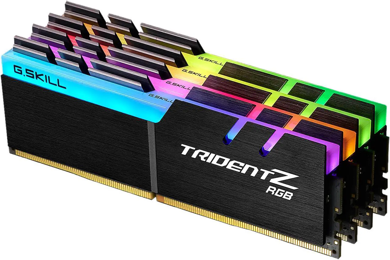 Main image of G.SKILL TridentZ RGB Series 32GB (4 x 8GB) DDR4 4133 (PC4 33000) Desktop Memory Model F4-4133C17Q-32GTZR