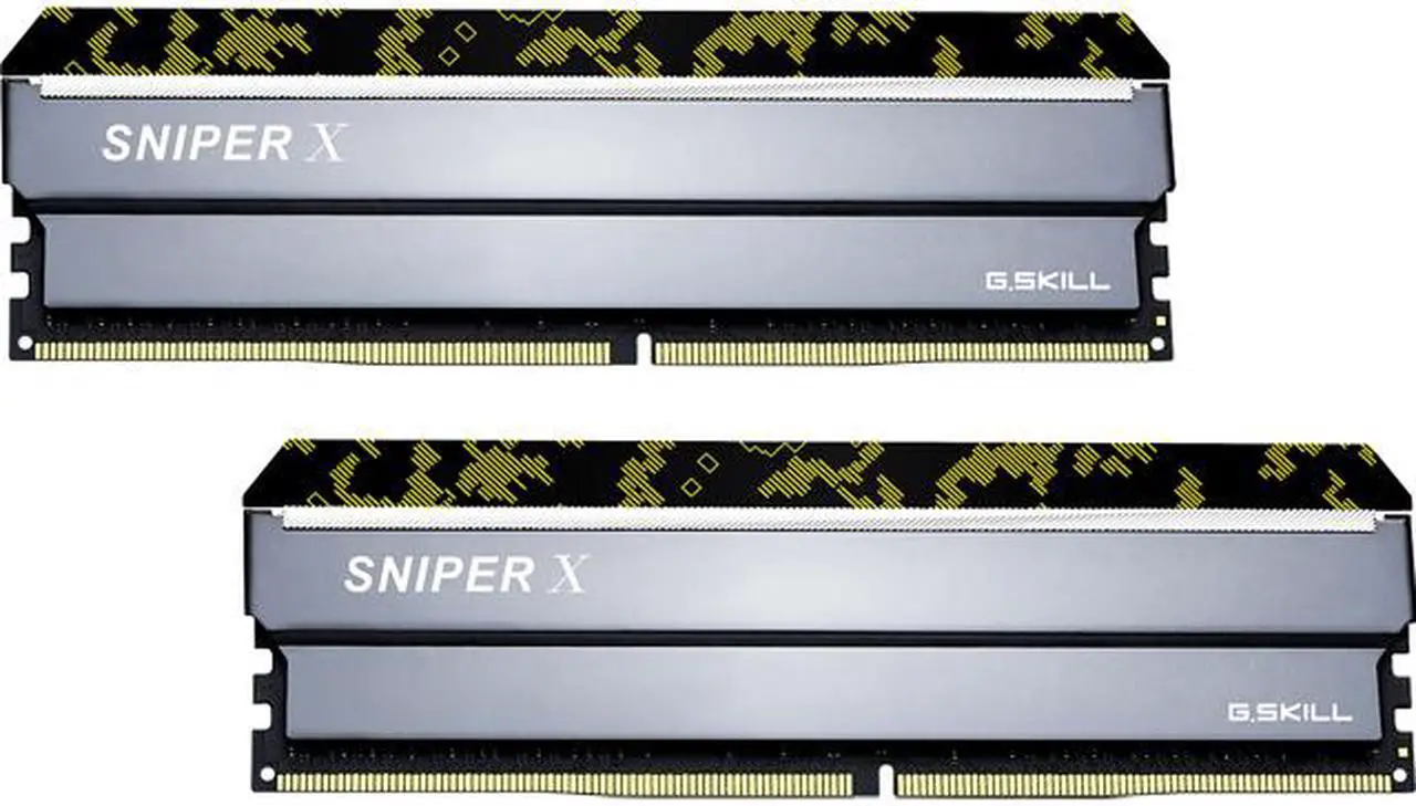 Main image of G.SKILL Sniper X Series 32GB (2 x 16GB) DDR4 3200 (PC4 25600) Desktop Memory Model F4-3200C16D-32GSXKB