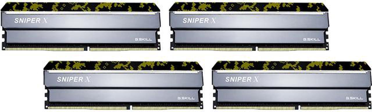 G.SKILL Sniper X Series 32GB (4 x 8GB) DDR4 3200 (PC4 25600) Desktop Memory Model F4-3200C16Q-32GSXKB