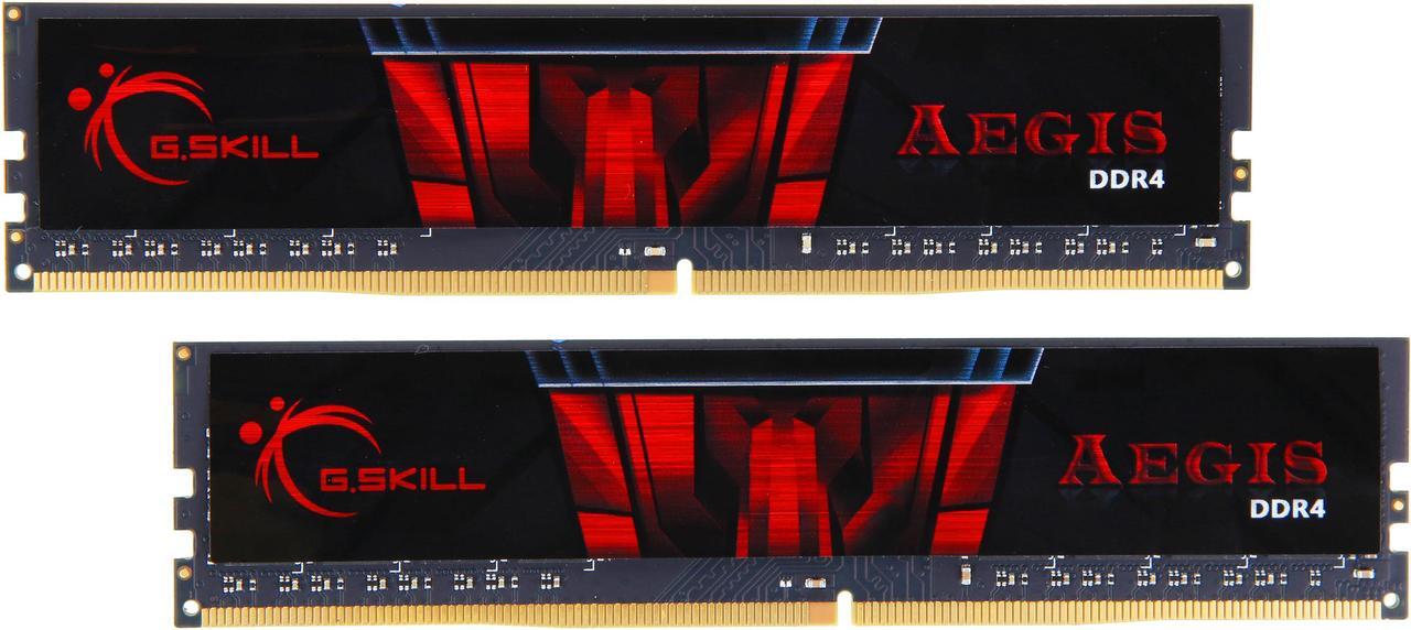 Main image of G.SKILL Aegis 16GB (2 x 8GB) 288-Pin PC RAM DDR4 2666 (PC4 21300) Desktop Memory Model F4-2666C19D-16GIS