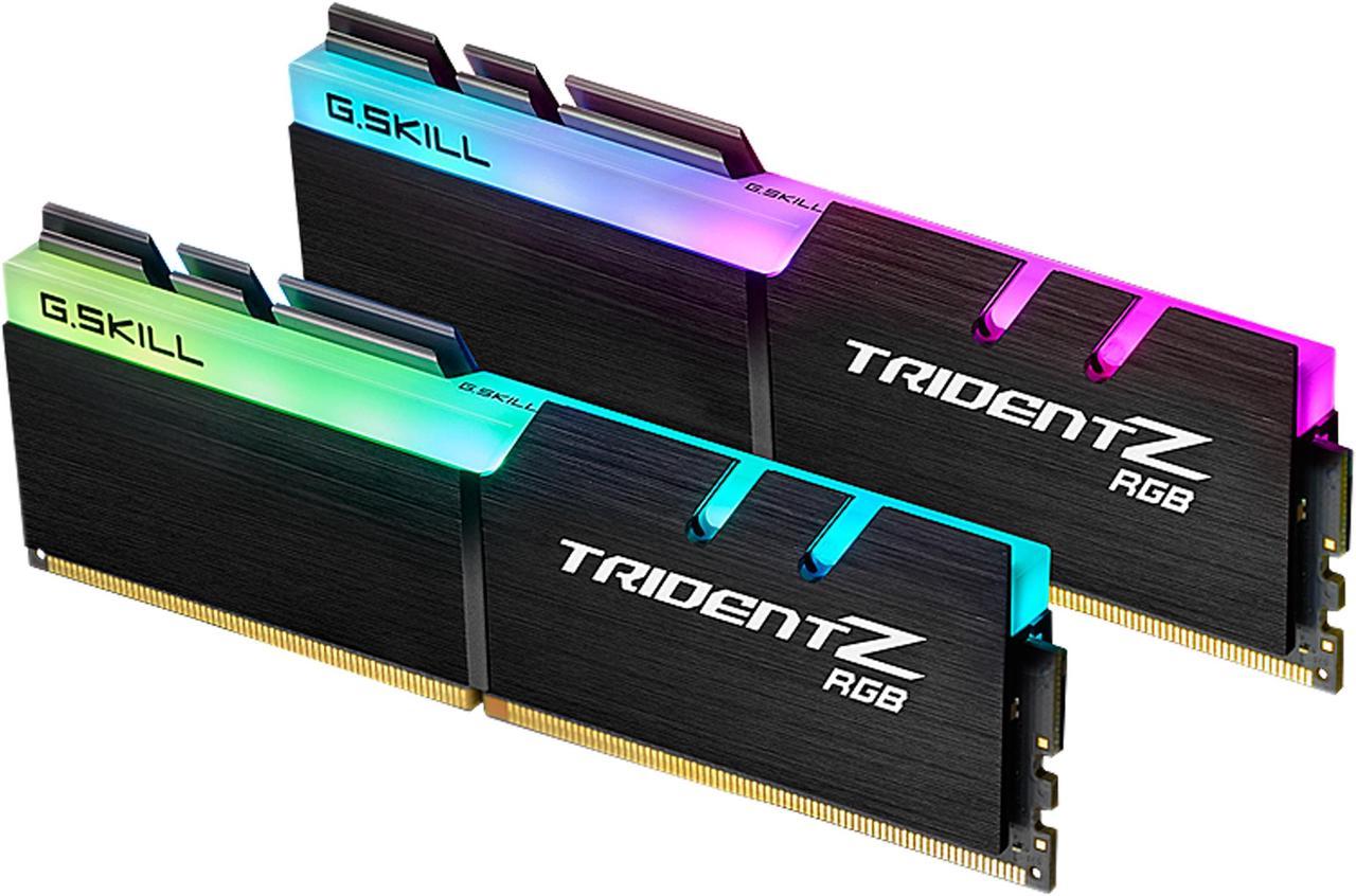 G.SKILL Trident Z RGB (For AMD) 16GB (2 x 8GB) 288-Pin DDR4 SDRAM DDR4 3600 (PC4 28800) Intel XMP 2.0 Desktop Memory Model F4-3600C18D-16GTZRX