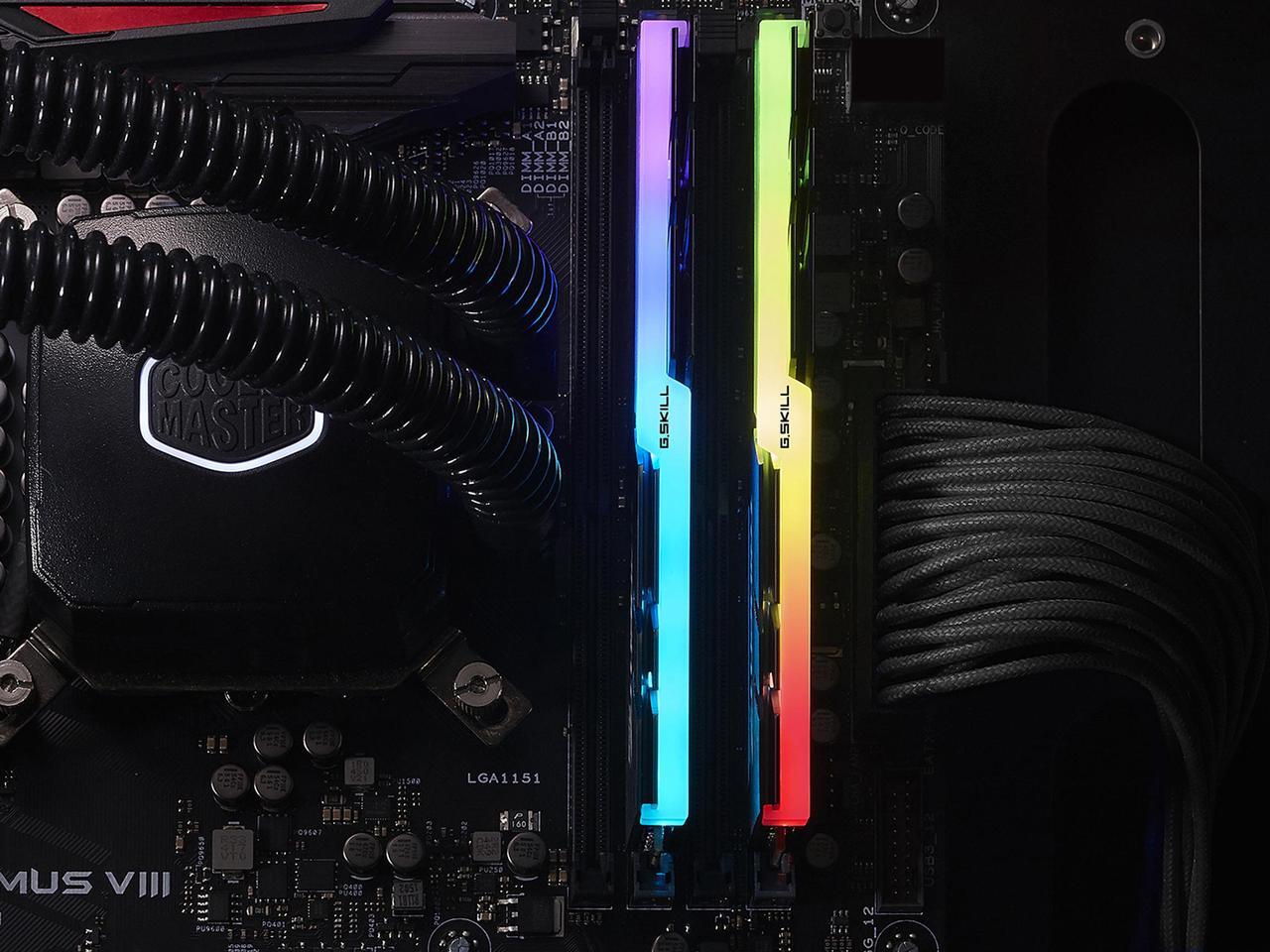 Alt view image 3 of 5 - G.SKILL Trident Z RGB (For AMD) 32GB (2 x 16GB) 288-Pin PC RAM DDR4 3200 (PC4 25600) Desktop Memory Model F4-3200C16D-32GTZRX