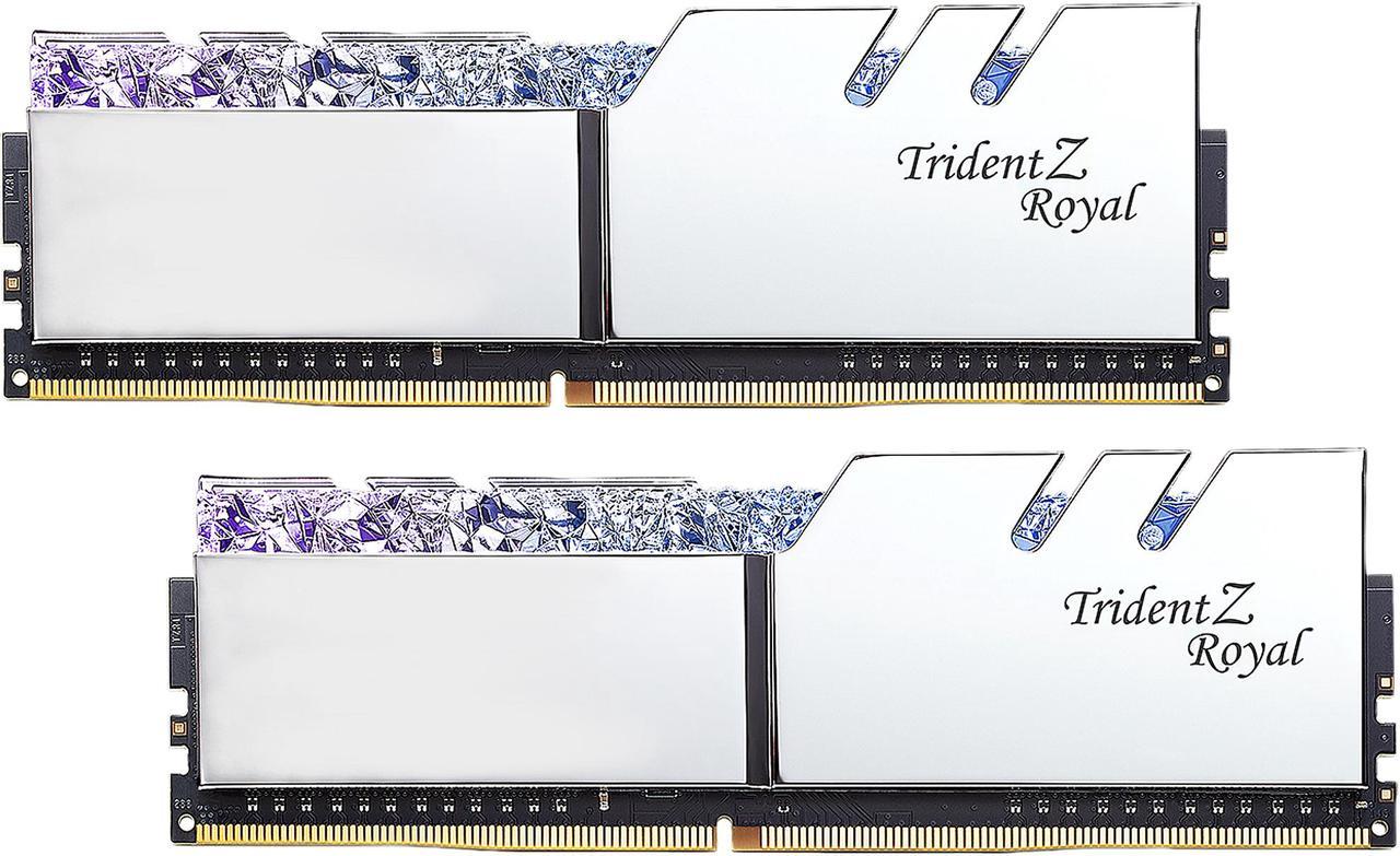 Alt view image 2 of 4 - G.SKILL Trident Z Royal Series 16GB (2 x 8GB) 288-Pin RGB DDR4 SDRAM DDR4 3200 (PC4 25600) Desktop Memory Model F4-3200C16D-16GTRS