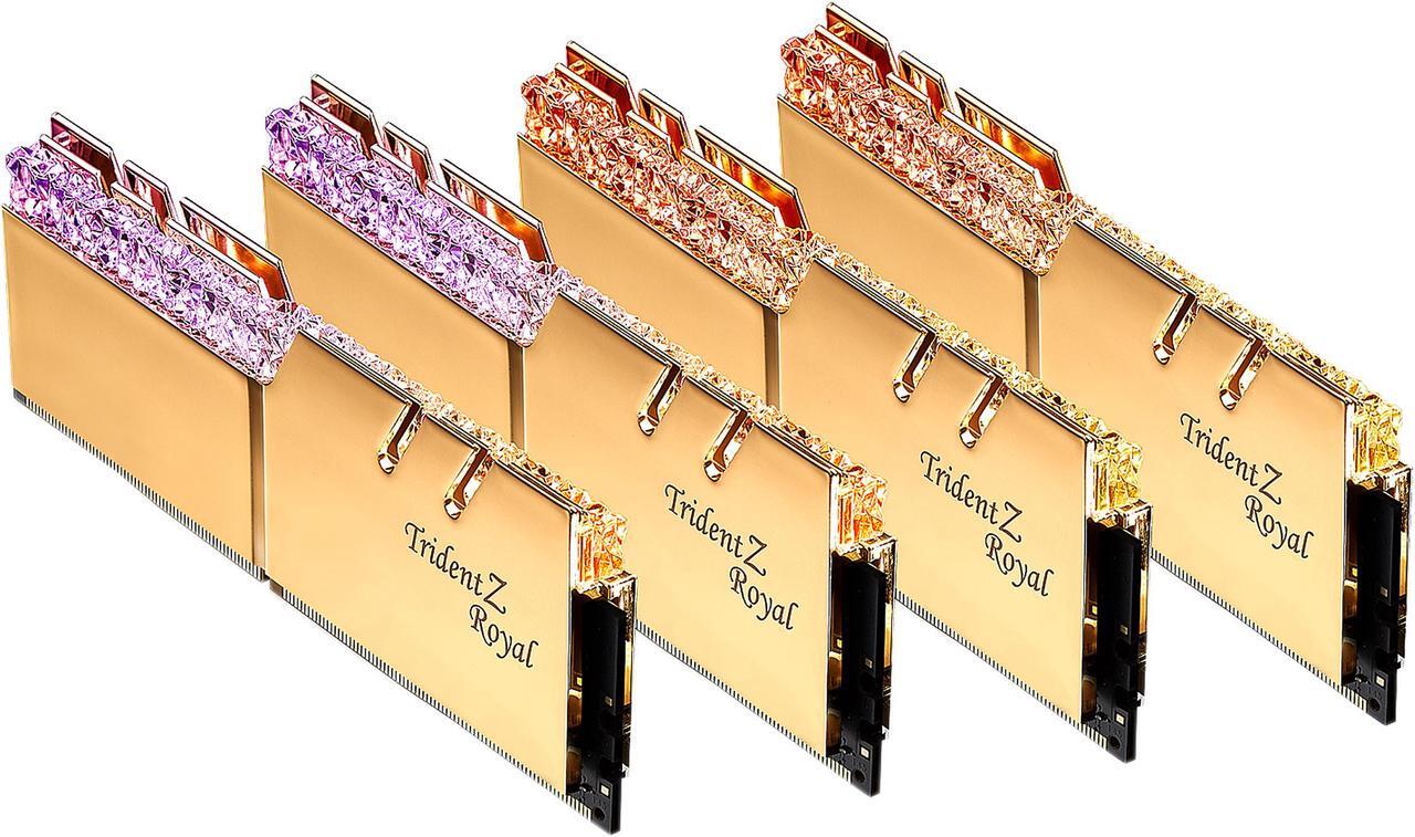 Main image of G.SKILL Trident Z Royal Series 32GB (4 x 8GB) 288-Pin RGB DDR4 SDRAM DDR4 3200 (PC4 25600) Desktop Memory Model F4-3200C14Q-32GTRG