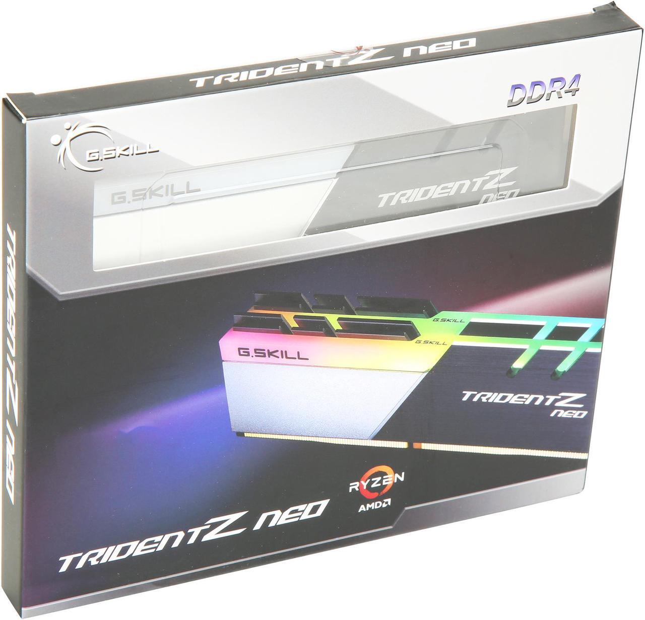 Alt view image 2 of 2 - G.SKILL Trident Z Neo (For AMD Ryzen) Series 16GB (2 x 8GB) 288-Pin RGB DDR4 SDRAM DDR4 3600 (PC4 28800) Desktop Memory Model F4-3600C16D-16GTZN