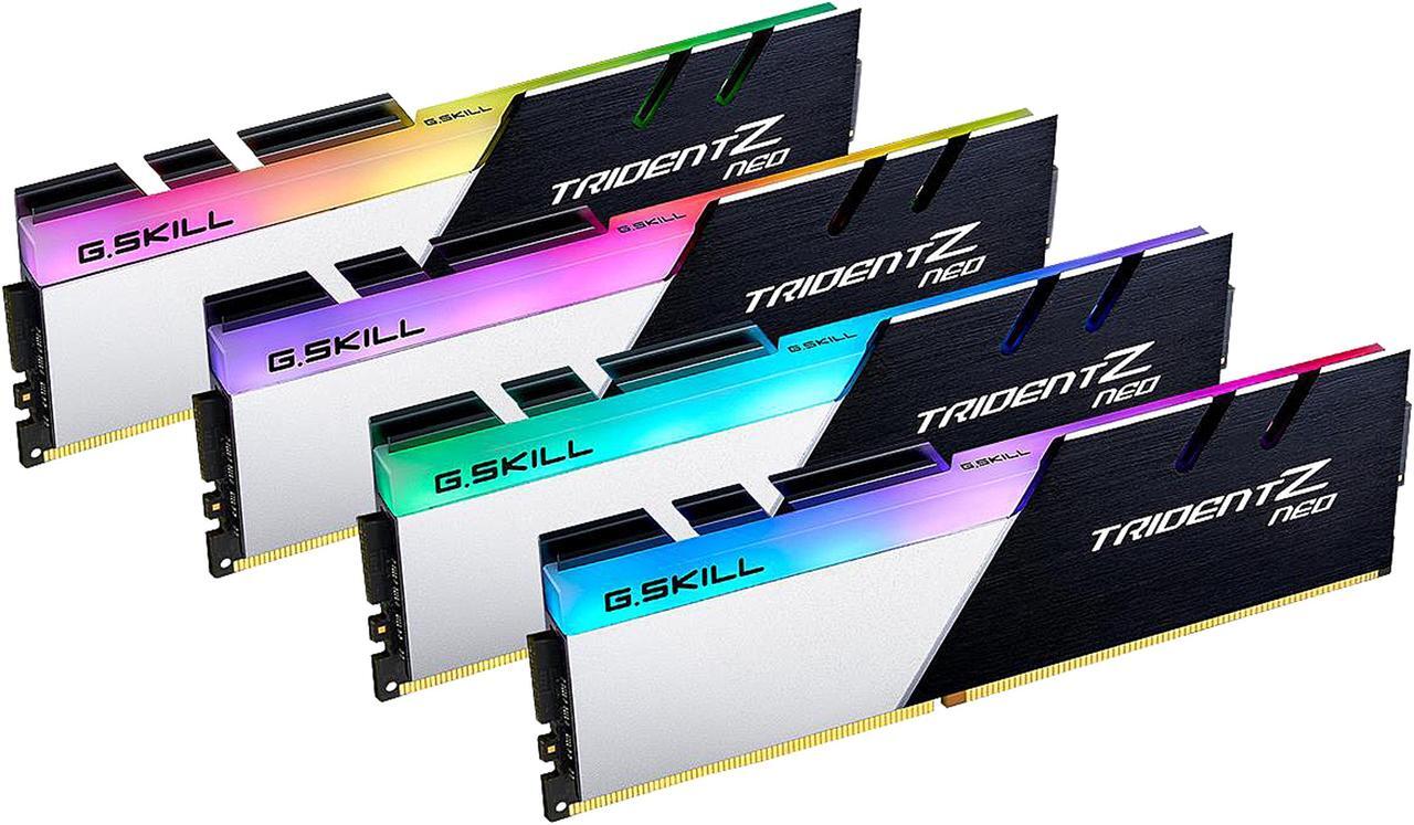 Main image of G.SKILL Trident Z Neo (For AMD Ryzen) Series 32GB (4 x 8GB) 288-Pin RGB DDR4 SDRAM DDR4 3600 (PC4 28800) Desktop Memory Model F4-3600C16Q-32GTZN