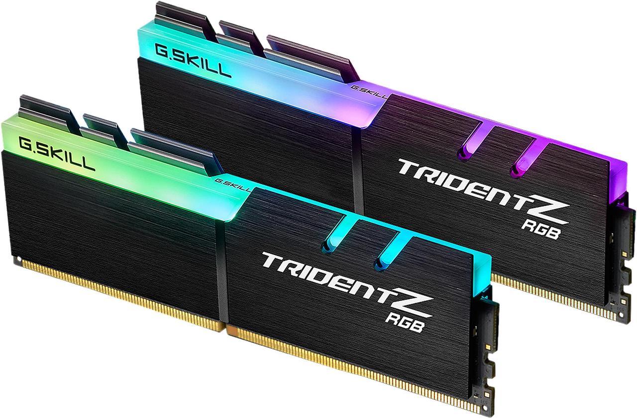 G.SKILL TridentZ RGB Series 16GB (2 x 8GB) 288-Pin PC RAM DDR4 3600 (PC4 28800) Desktop Memory Model F4-3600C16D-16GTZRC