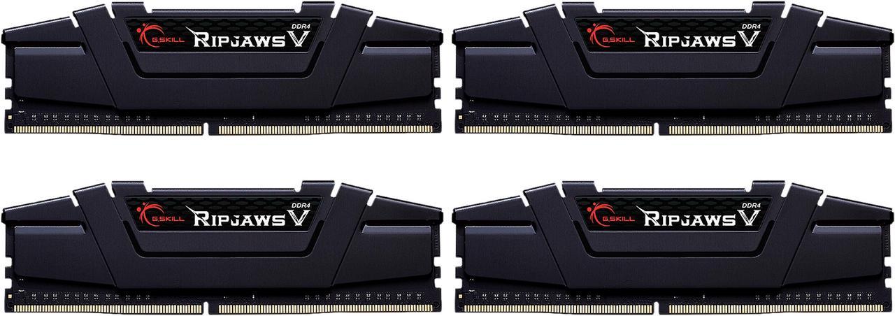 G.SKILL Ripjaws V Series 64GB (4 x 16GB) 288-Pin PC RAM DDR4 3600 (PC4 28800) Desktop Memory Model F4-3600C18Q-64GVK