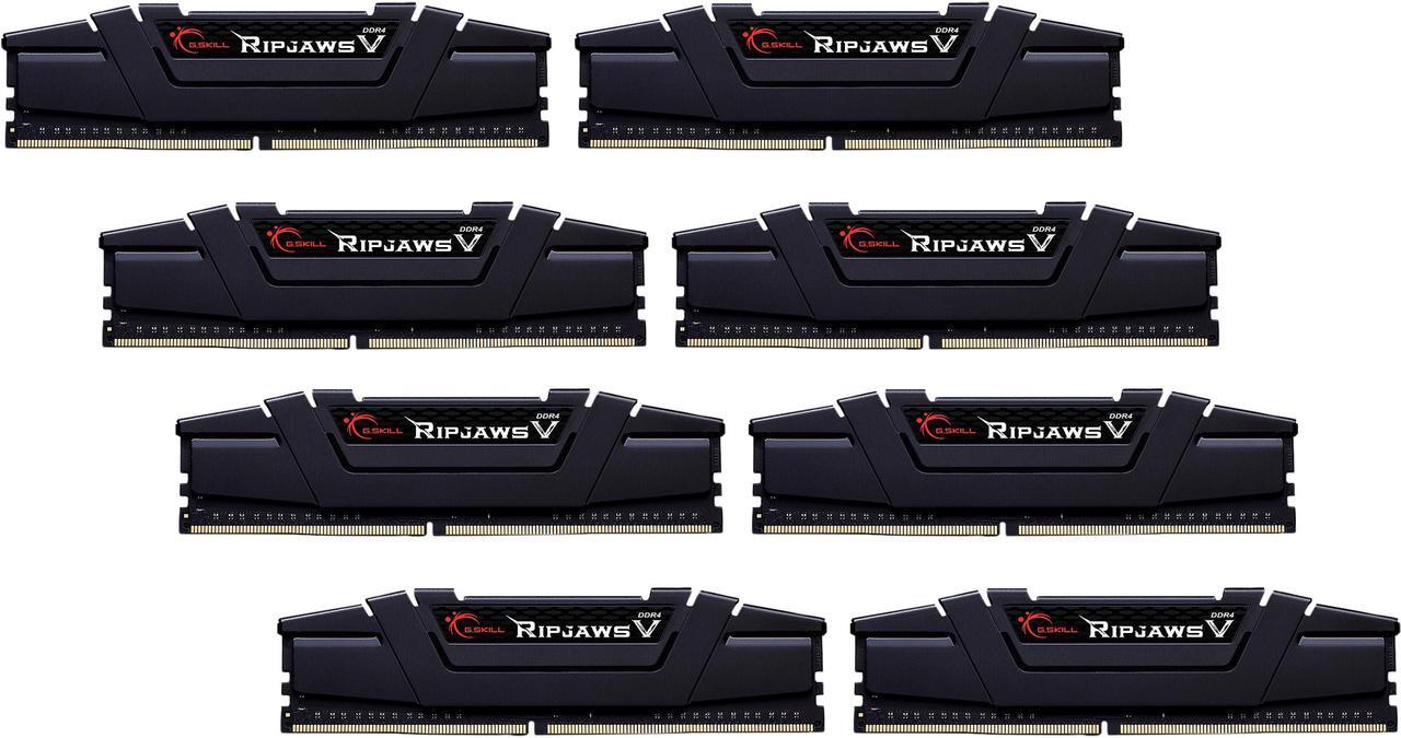 Main image of G.SKILL Ripjaws V Series 256GB (8 x 32GB) DDR4 3200 (PC4 25600) Desktop Memory Model F4-3200C16Q2-256GVK