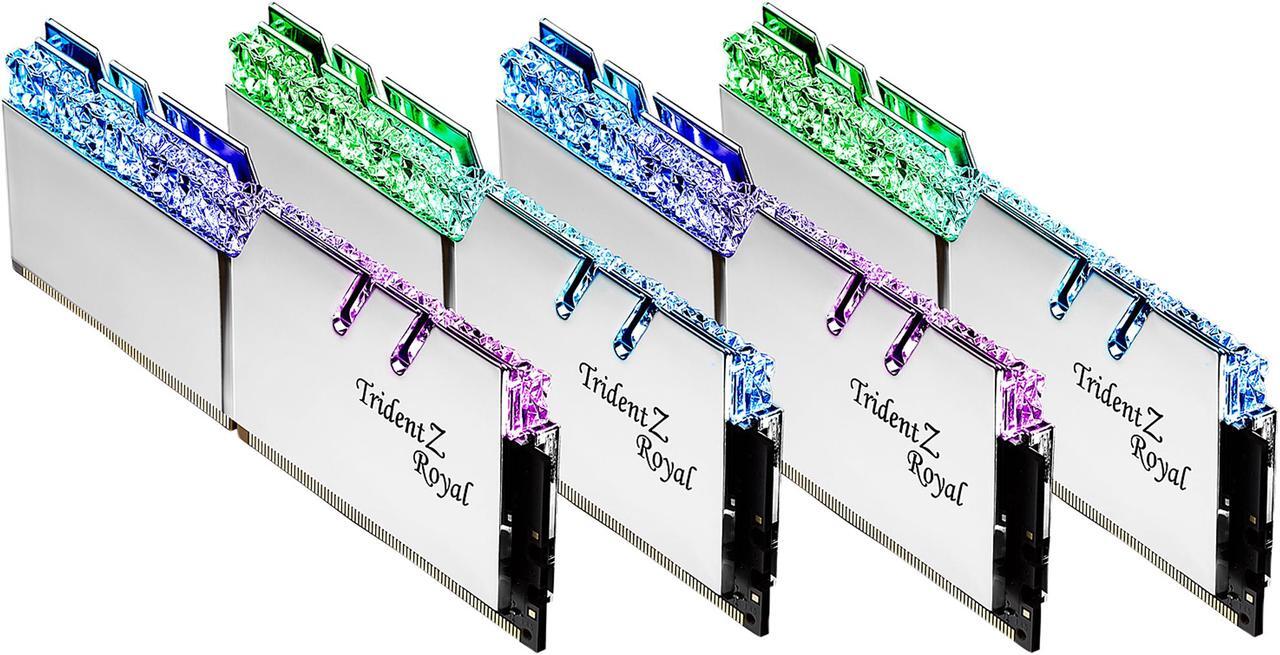 Alt view image 2 of 4 - G.SKILL Trident Z Royal Series 128GB (4 x 32GB) 288-Pin PC RAM DDR4 3200 (PC4 25600) Desktop Memory Model F4-3200C16Q-128GTRS