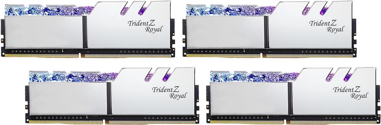 Main image of G.SKILL Trident Z Royal Series 128GB (4 x 32GB) 288-Pin PC RAM DDR4 3200 (PC4 25600) Desktop Memory Model F4-3200C16Q-128GTRS