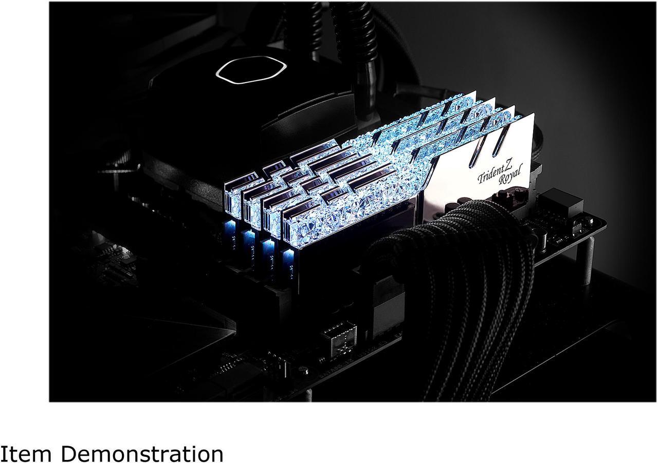 Alt view image 4 of 4 - G.SKILL Trident Z Royal Series 128GB (4 x 32GB) 288-Pin PC RAM DDR4 3200 (PC4 25600) Desktop Memory Model F4-3200C16Q-128GTRS