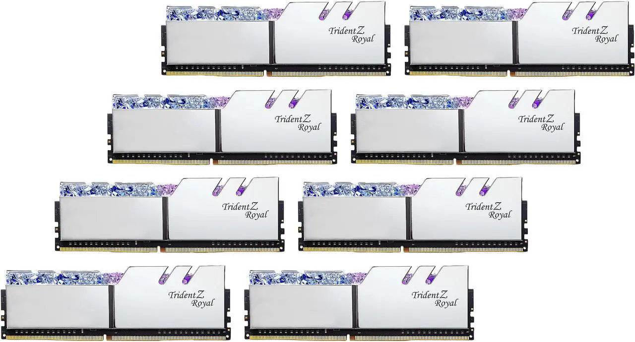 Main image of G.SKILL Trident Z Royal Series 256GB (8 x 32GB) 288-Pin PC RAM DDR4 3600 (PC4 28800) Desktop Memory Model F4-3600C18Q2-256GTRS