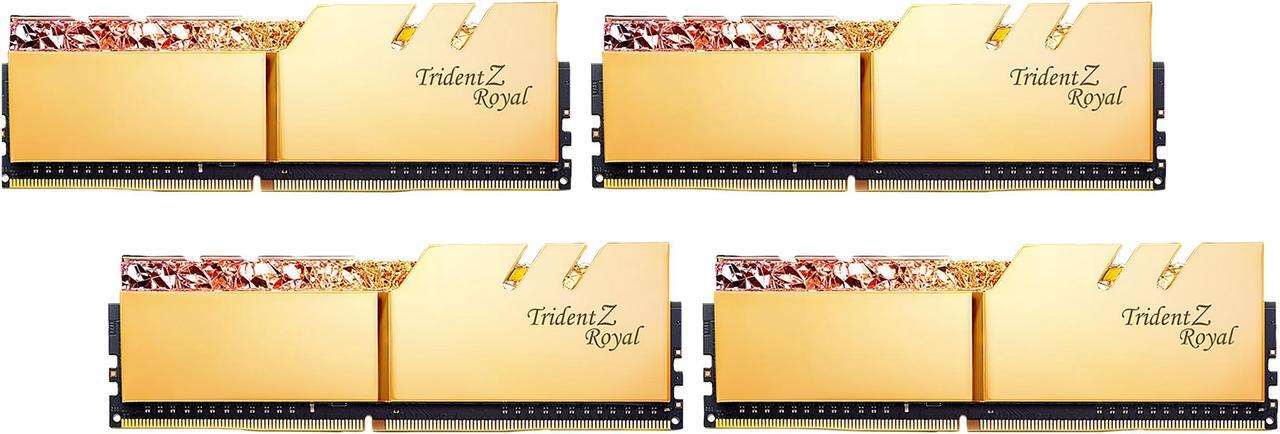 Main image of G.SKILL Trident Z Royal Series 128GB (4 x 32GB) 288-Pin PC RAM DDR4 3600 (PC4 28800) Desktop Memory Model F4-3600C18Q-128GTRG