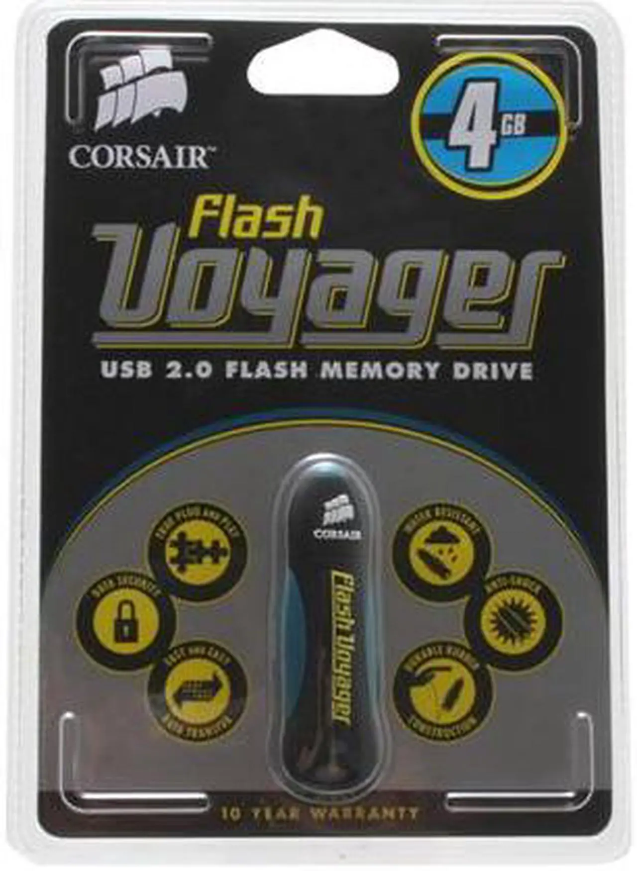 Alt view image 3 of 3 - CORSAIR Flash Voyager 4GB Flash Drive (USB2.0 Portable) CMFUSB2.0-4GB