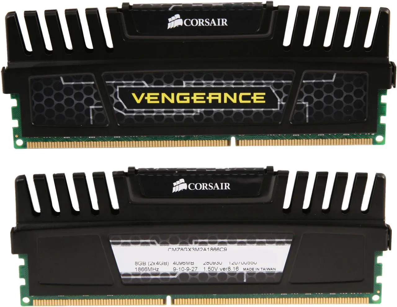 Alt view image 3 of 3 - CORSAIR Vengeance 8GB (2 x 4GB) DDR3 1866 (PC3 15000) Desktop Memory Model CMZ8GX3M2A1866C9