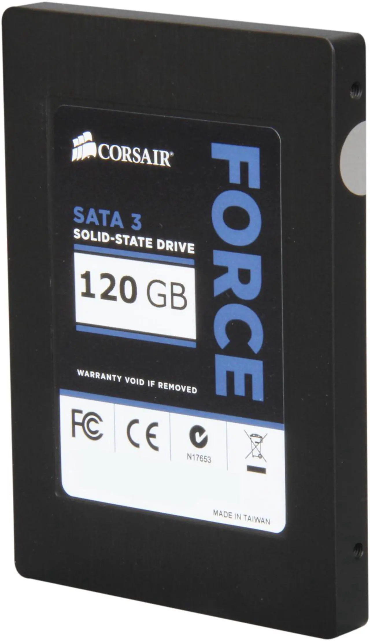 Alt view image 2 of 6 - Corsair Force Series 3 2.5" 120GB SATA III Internal Solid State Drive (SSD) CSSD-F120GB3-BK