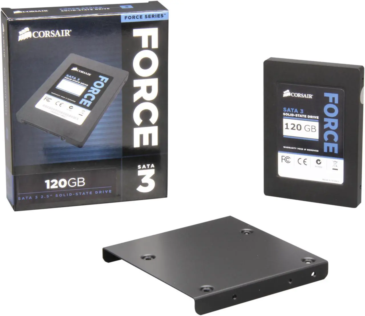 Alt view image 6 of 6 - Corsair Force Series 3 2.5" 120GB SATA III Internal Solid State Drive (SSD) CSSD-F120GB3-BK