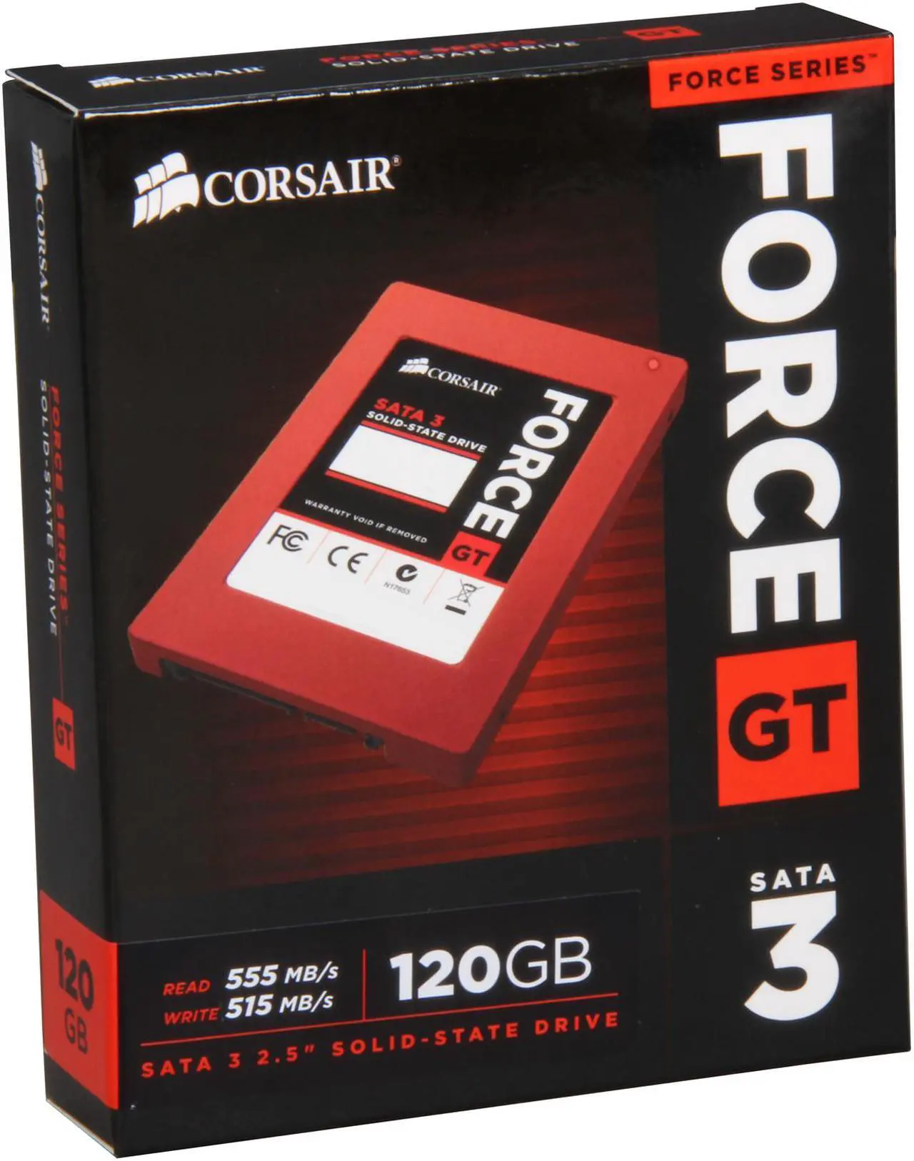 Alt view image 6 of 6 - Corsair Force Series GT 2.5" 120GB SATA III Internal Solid State Drive (SSD) CSSD-F120GBGT-BK