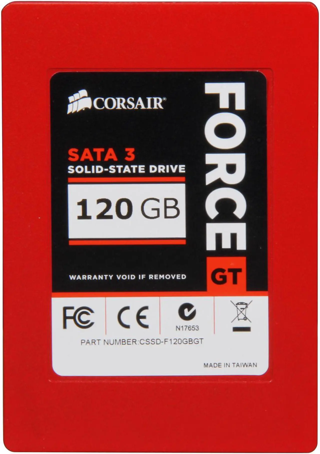 Alt view image 2 of 6 - Corsair Force Series GT 2.5" 120GB SATA III Internal Solid State Drive (SSD) CSSD-F120GBGT-BK