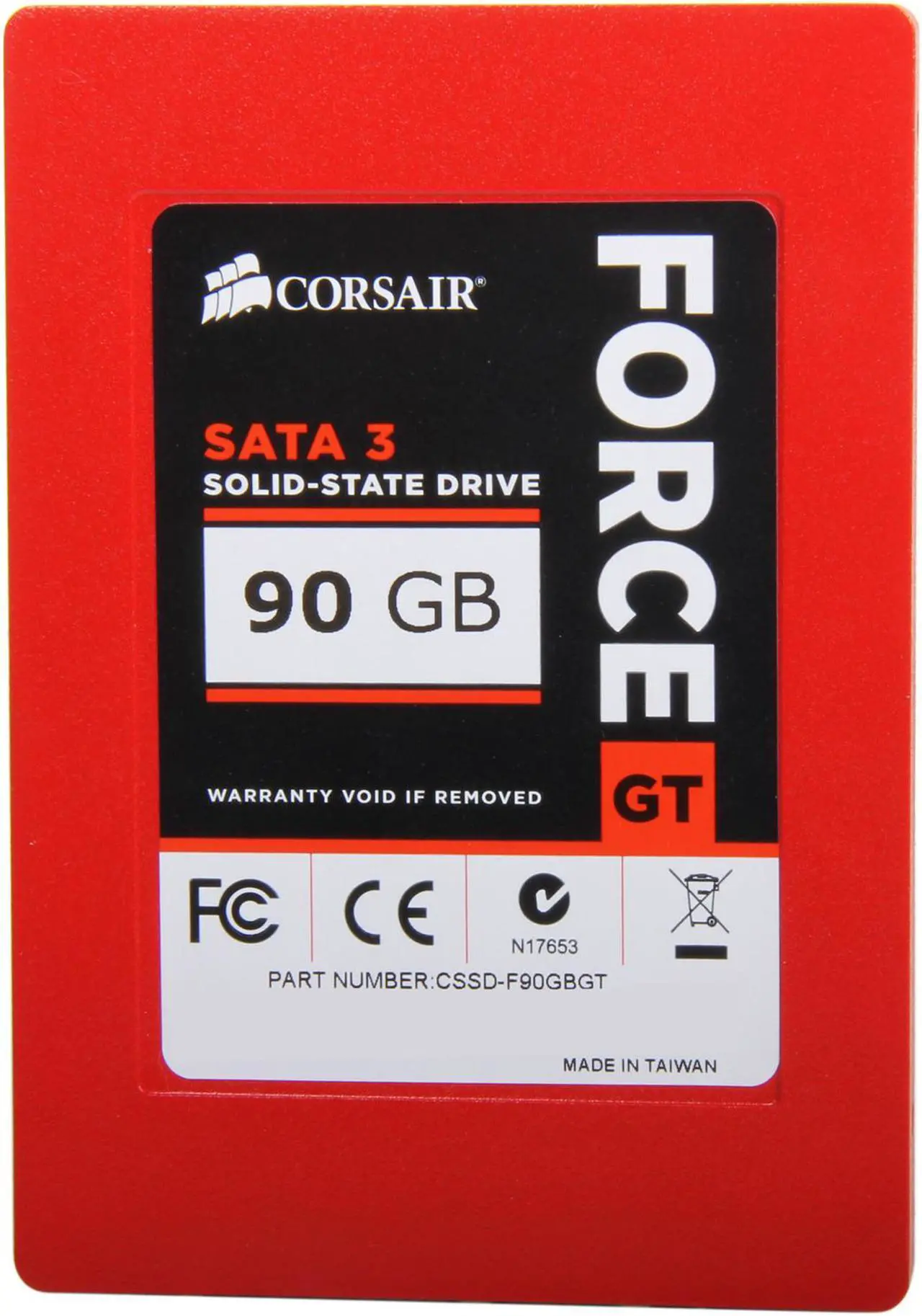 Main image of Corsair Force Series GT 2.5" 90GB SATA III Internal Solid State Drive (SSD) CSSD-F90GBGT-BK
