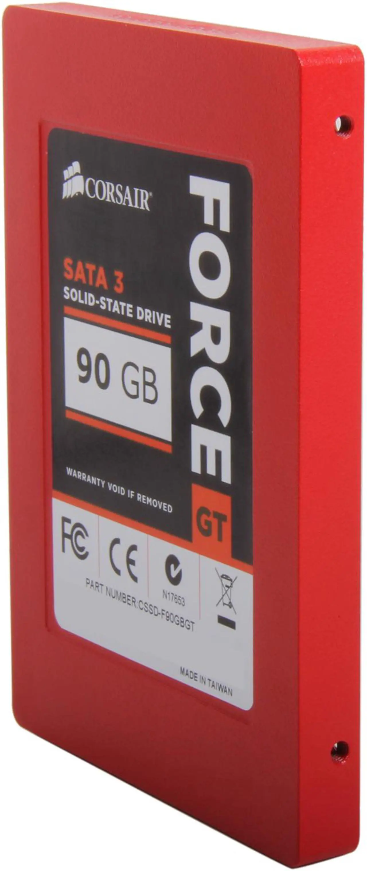Alt view image 2 of 6 - Corsair Force Series GT 2.5" 90GB SATA III Internal Solid State Drive (SSD) CSSD-F90GBGT-BK