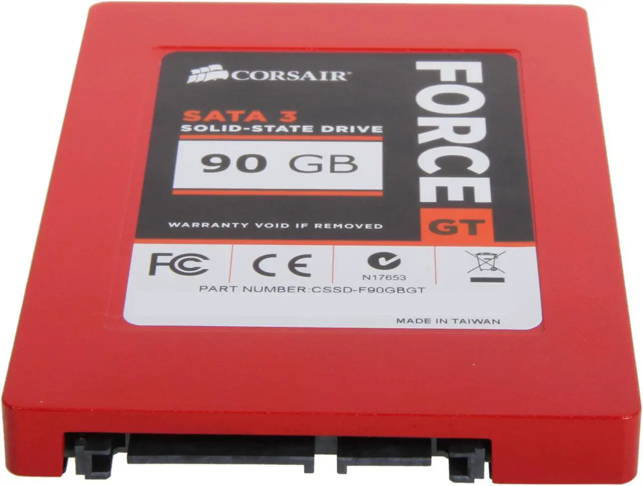 Alt view image 4 of 6 - Corsair Force Series GT 2.5" 90GB SATA III Internal Solid State Drive (SSD) CSSD-F90GBGT-BK