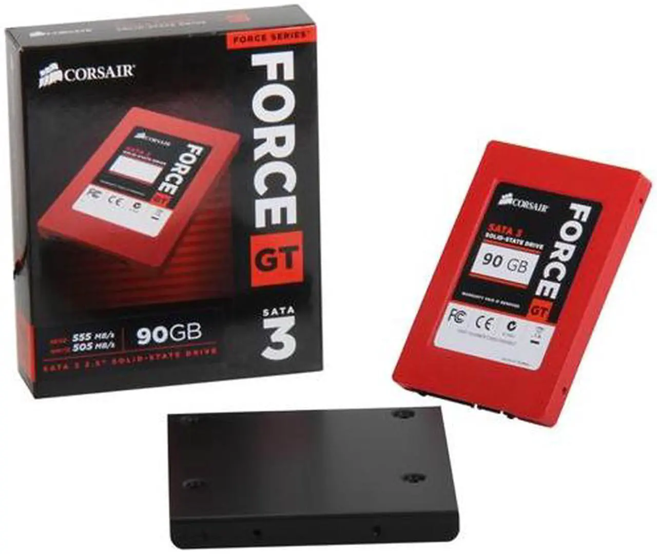 Alt view image 6 of 6 - Corsair Force Series GT 2.5" 90GB SATA III Internal Solid State Drive (SSD) CSSD-F90GBGT-BK
