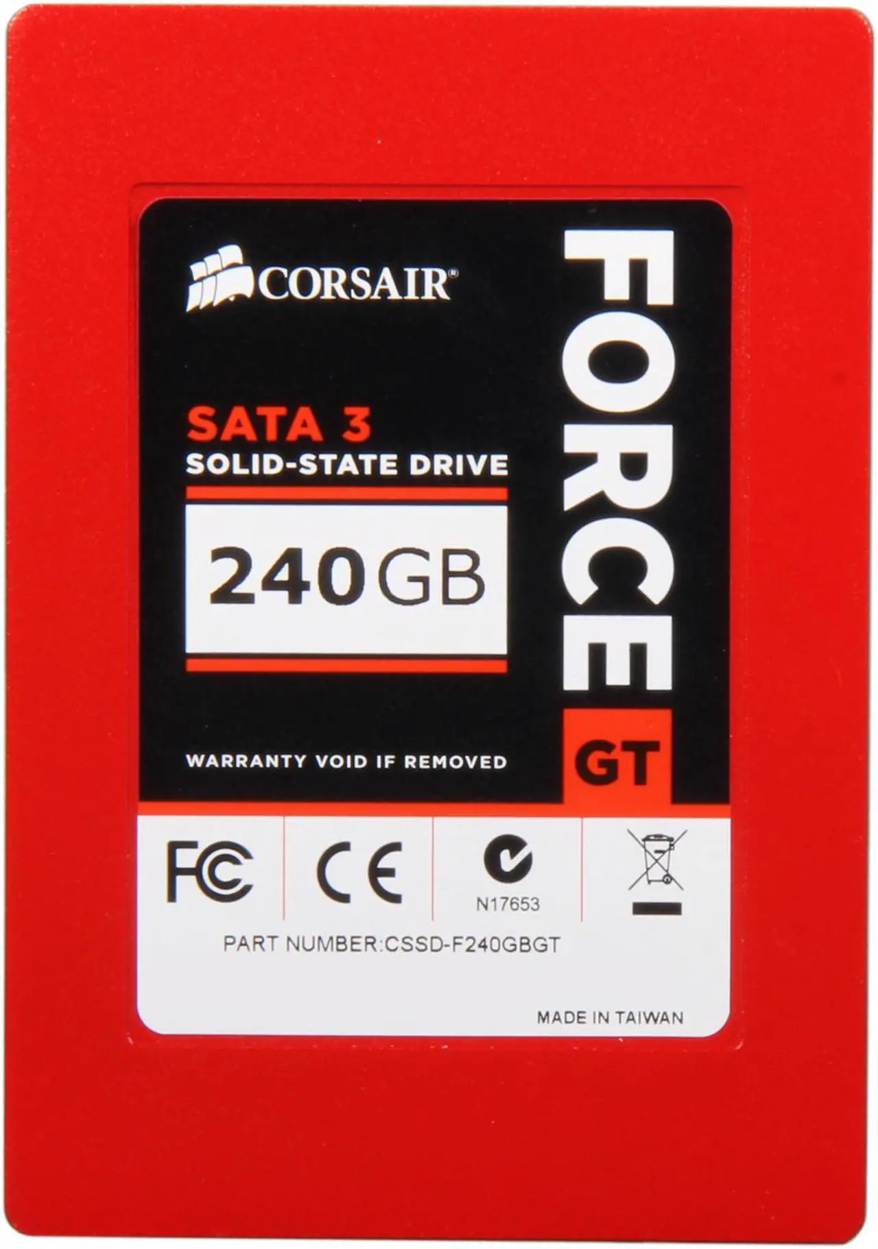 Alt view image 3 of 6 - Corsair Force Series GT 2.5" 240GB SATA III MLC Internal Solid State Drive (SSD) CSSD-F240GBGT-BK